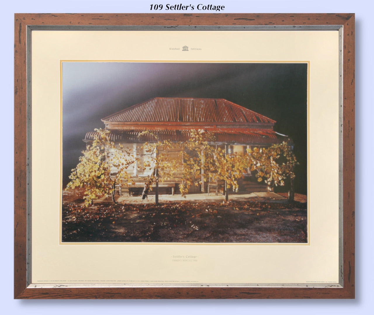 #109 - "Settlers Cottage" - Timber & Iron Cottage circa 1900 (POSTER)