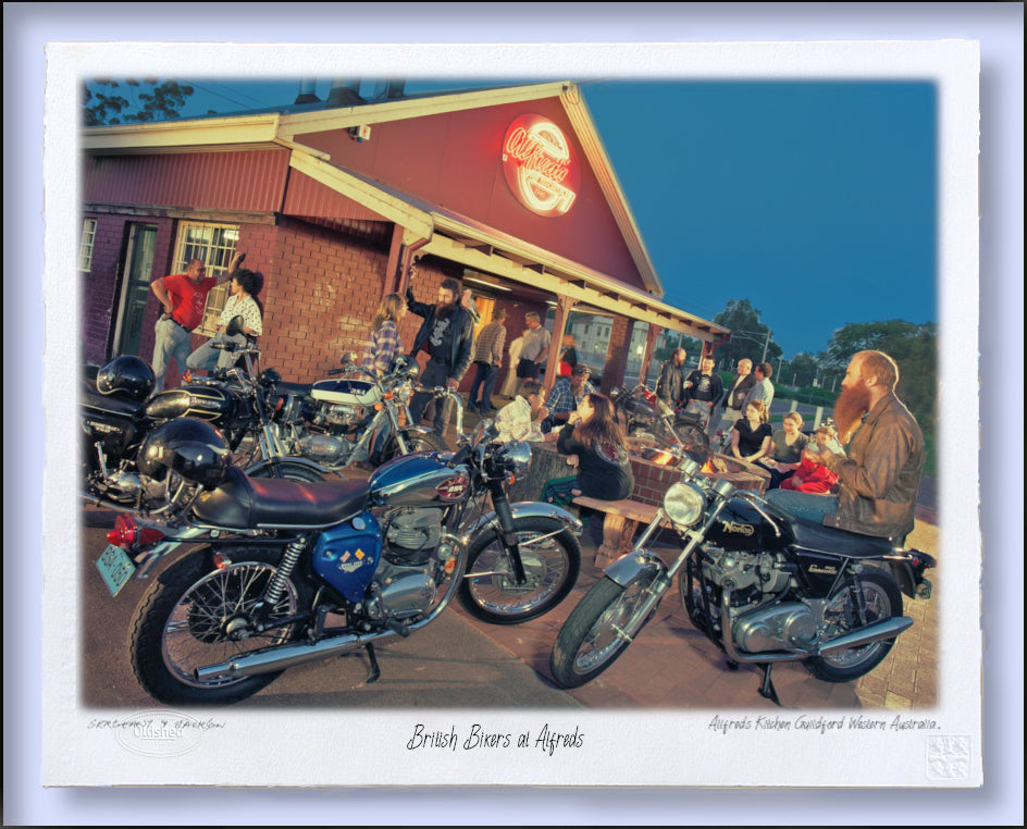 LS 001 - "British Bikers at Alfreds" (Alfreds Kitchen) - Guildford, Western Australia